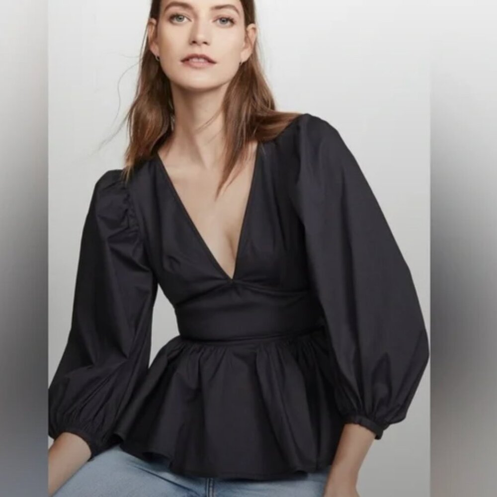 STAUD Peplum Top